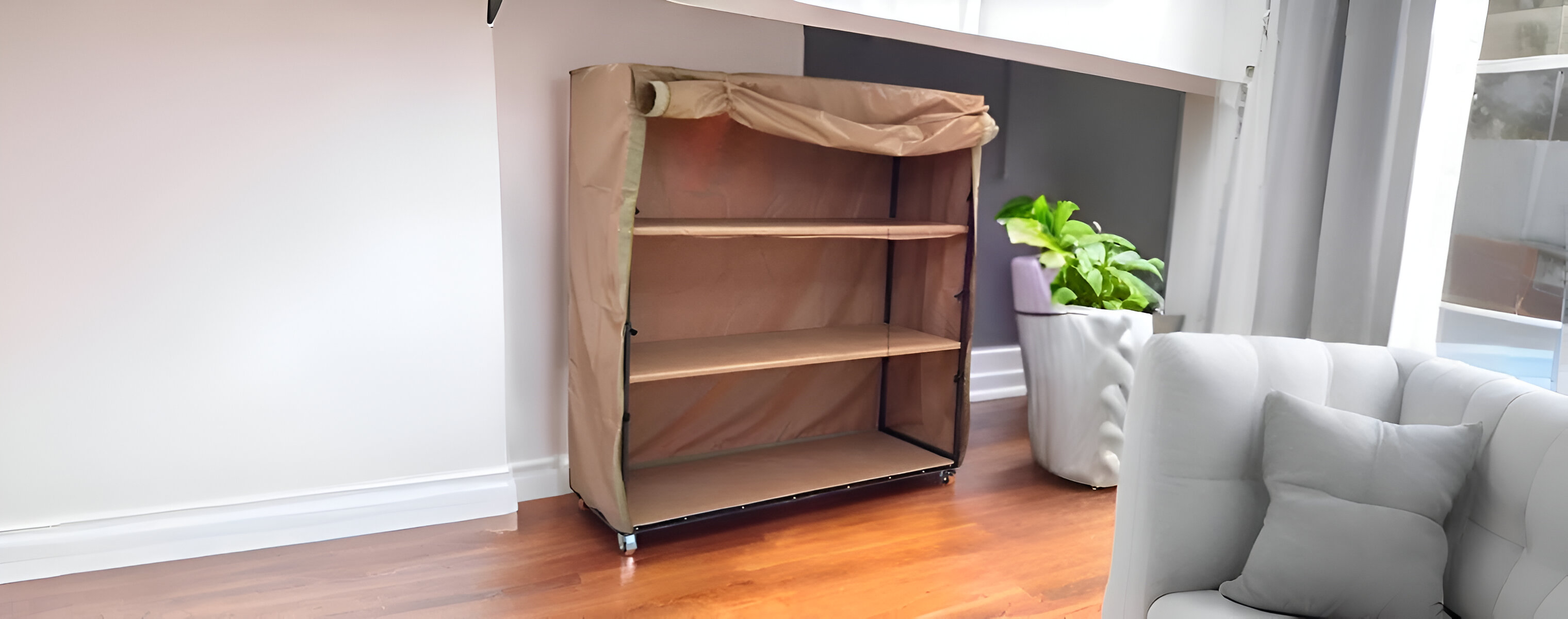 Stylish wardrobe background